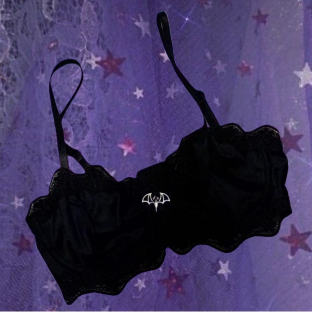 Black Gothic Lace Bralette🦇✨